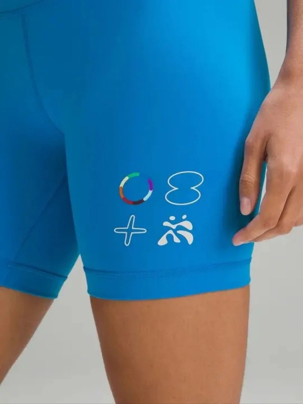 Lululemon Athletica Bright Blue High-Rise Bike Shorts Size 10